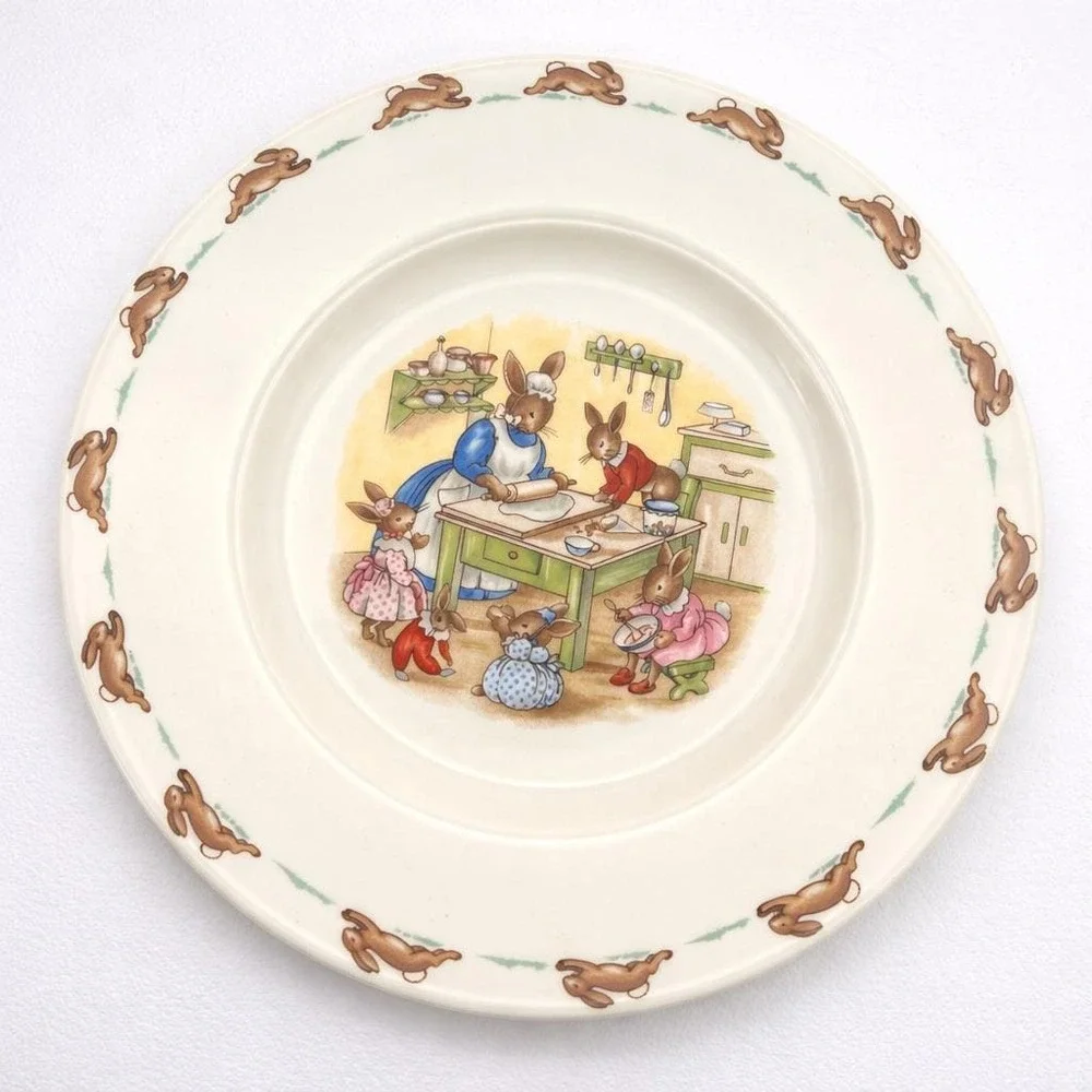 Royal Doulton Bunnykins 7 Pc‎ Lot Plates Cups Mug Coin Bank Vintage